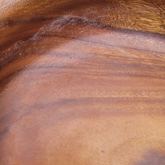 Vintage wooden bowl set with 1 large and 1 small - Picture 8 of 10